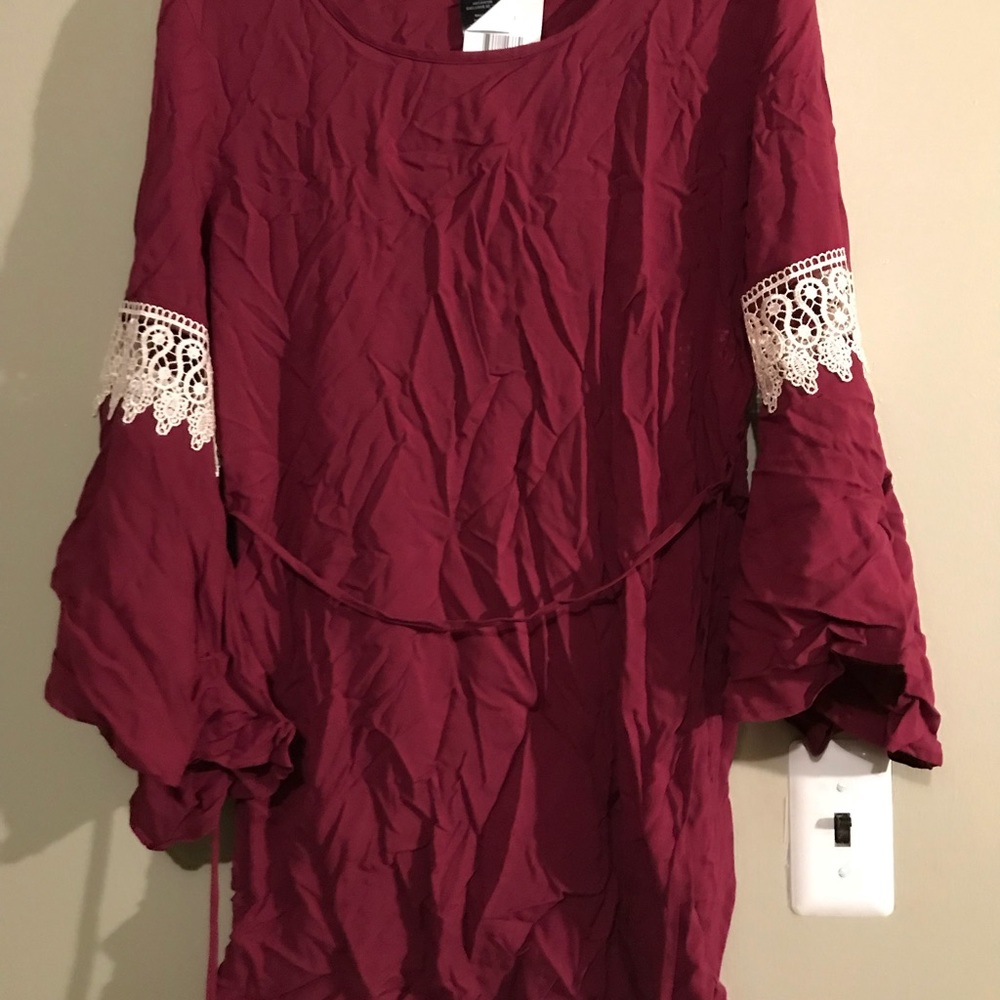 Red knee length dress